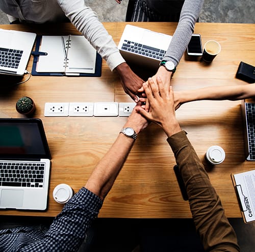 savoir team hand holding